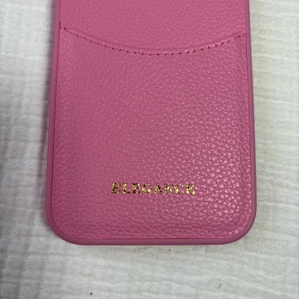 iPhone 15 Plus Pink Leather Phone Case